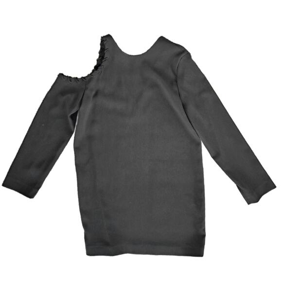 IRO Breen Black Crepe Cutout Long Sleeve Mini Dress Size 40 / Large / 8 Shift - Picture 9 of 13